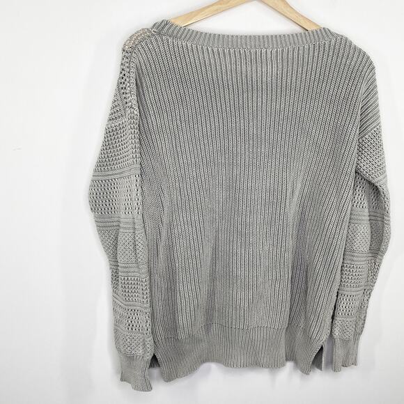 Diesel Grey Crew Neck Knit Long Sleeve Pullover Sweater Women's Size Medium M - Picture 2 of 6